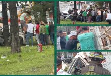 Camioneta gasera choca contra árbol en Xalapa