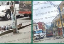 Tropieza y le pasa un camión por la cabeza en Xalapa