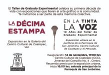 El Taller de Grabado Experimental celebra su décimo aniversario con una exposición urbana y muestra en galería, en Coatepec