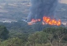 Tren que transportaba alcohol etílico descarrila y explota en Tepetitlán, Hidalgo