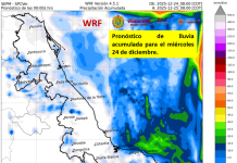 Por vaguada, lluvias se concentrarán aún más en el sur del estado de Veracruz, este miércoles