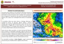 Disminuirán lluvias de viernes a domingo