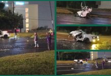 VIDEO / ¡Partió en dos su auto, frente a Plaza Américas de Xalapa; conductor presuntamente estaba alcoholizado