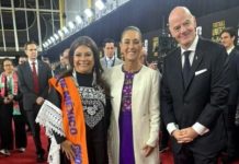 Acuden Sheinbaum y Brugada al sorteo del Mundial