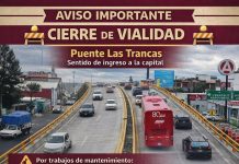 Por mantenimiento, este fin de semana cierran el puente Las Trancas; cierre será en el carril de ingreso a la capital veracruzana
