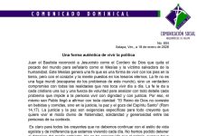 Exhorta Arquidiócesis de Xalapa a seguir pugnando para vivir con dignidad