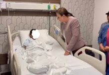 VIDEO / Nahle visita en hospital a menor de edad que fue atropellada por motocicleta