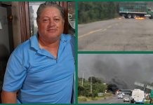 No localizan a conductor de camión incendiado por bloqueos en Álamo