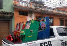 Asegura FGR en Coatepec 10 máquinas tragamonedas, dos motocicletas y un inmueble