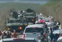 Sheinbaum recorre Sinaloa con fuerte dispositivo de seguridad; «no están solos», dice