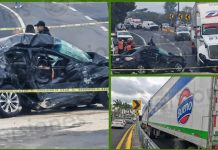 Embarazada muere en choque de auto contra tráiler en la carretera Xalapa-Veracruz, a la altura de Miradores