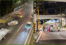 Tres heridos en volcadura de camioneta en Xalapa