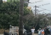Un herido en volcadura de auto en Xalapa