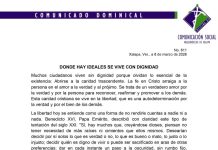 Donde hay ideales, se vive con dignidad: Arquidiócesis de Xalapa